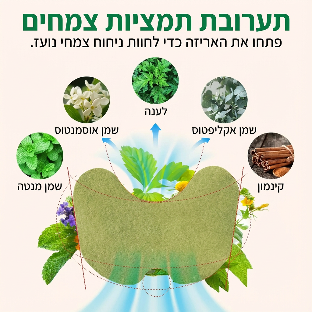 מדבקות חימום טבעיות לצוואר\כתפיים\גב