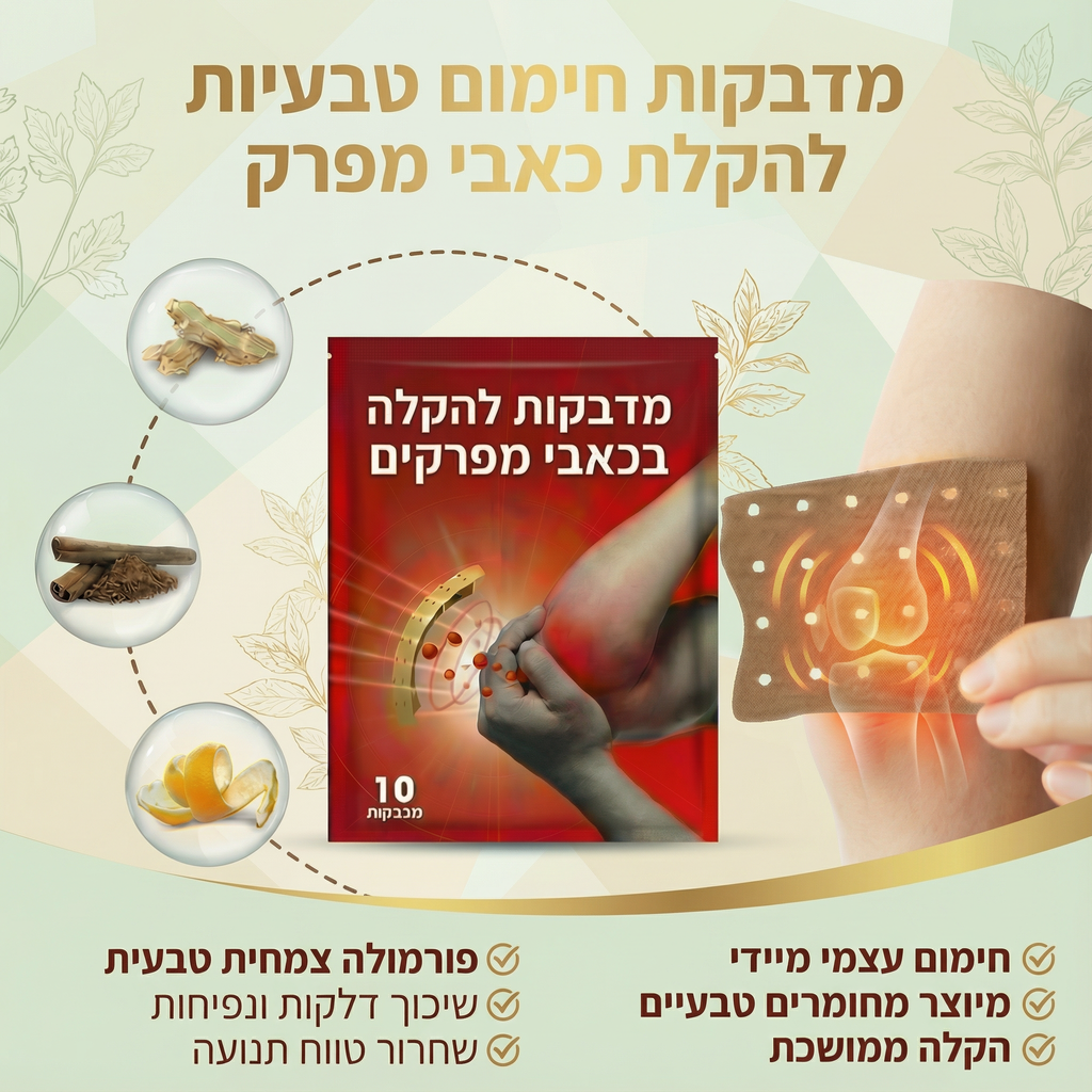 מדבקות להקלה על כאבי מרפק ומפרקים