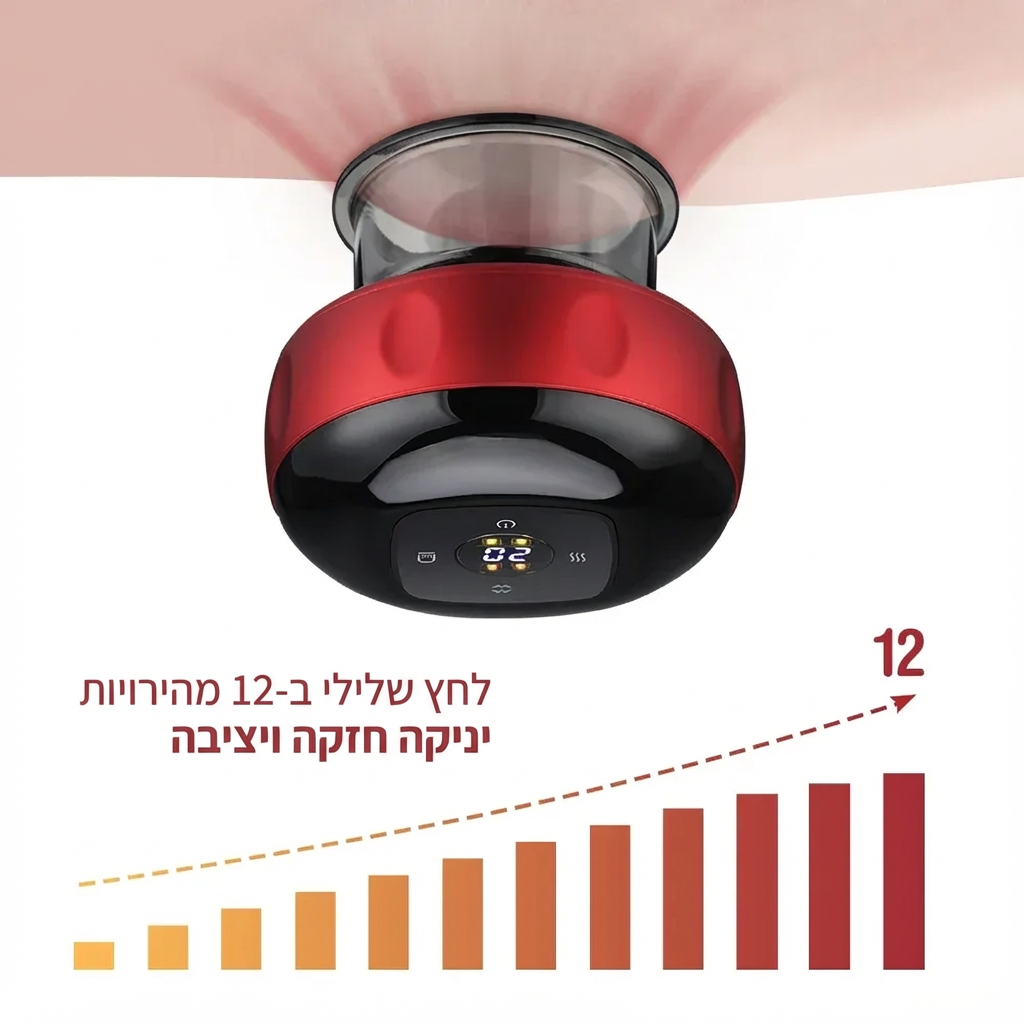 מכשיר כוסות רוח חשמלי חכם 3 ב-1
