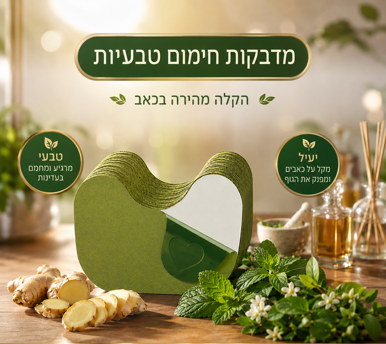 מדבקות חימום טיפוליות להקלה מיידית