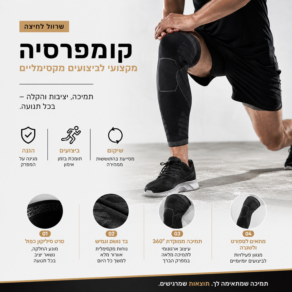 שרוול לחיצה (קומפרסיה) ארוך לרגל