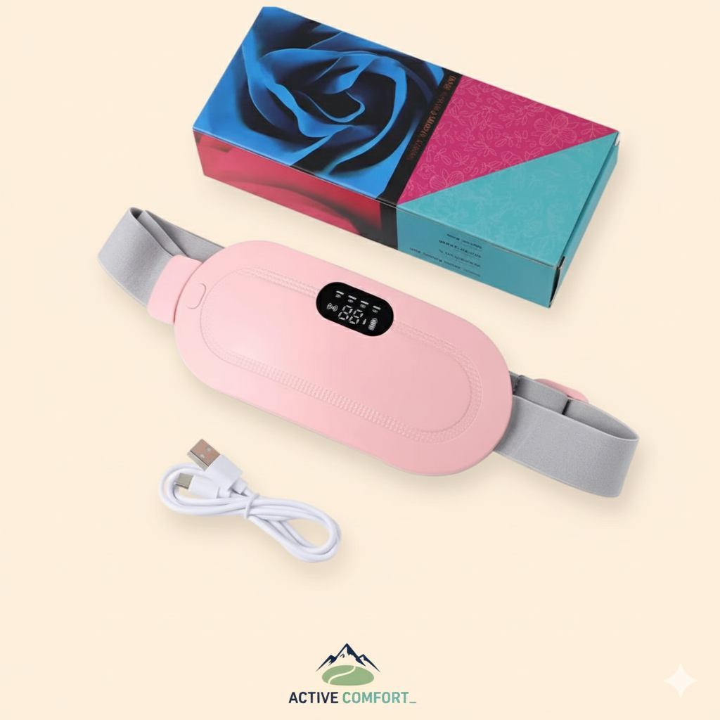 חגורת עיסוי וחימום חשמלית לכאבי מחזור