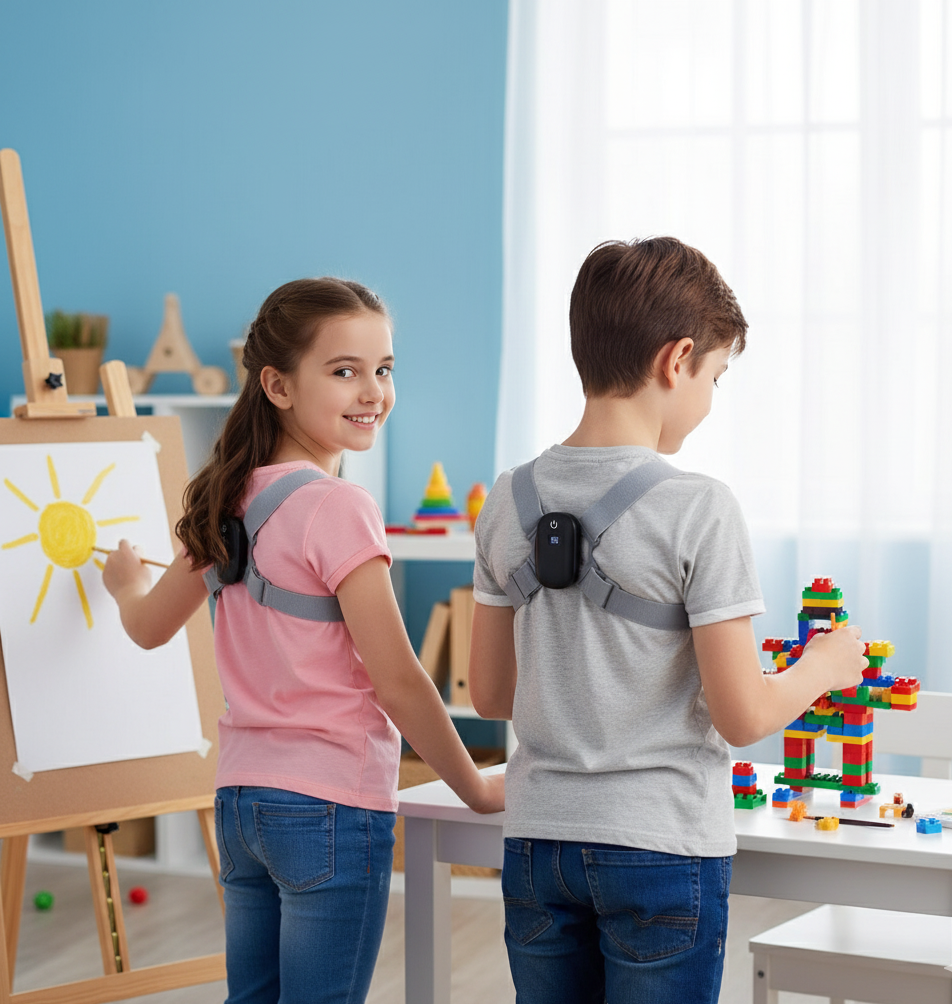 חגורת תיקון יציבה חכמה - חיישן רטט