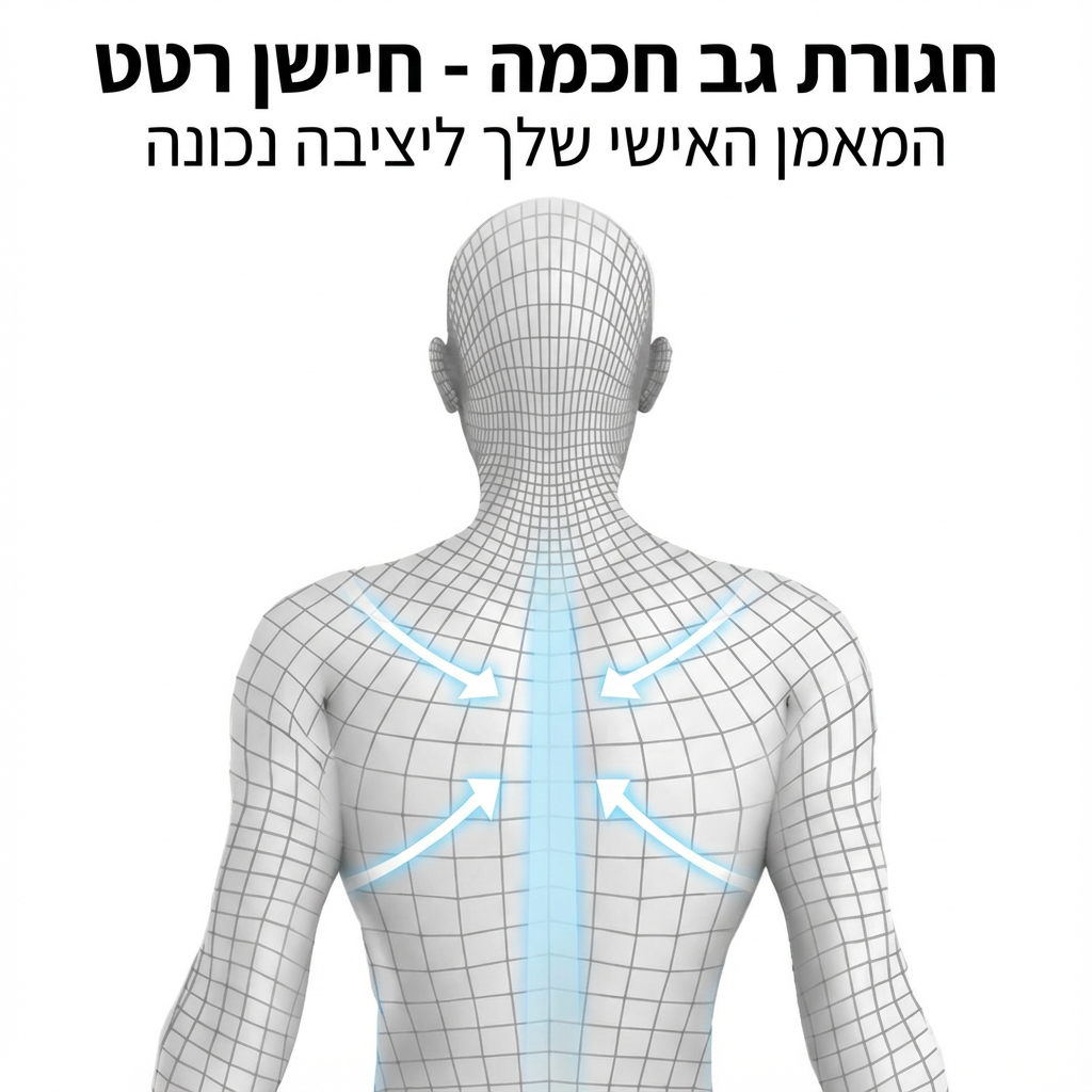 חגורת תיקון יציבה חכמה - חיישן רטט