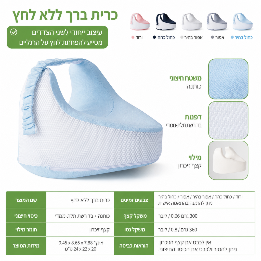 כרית תומכת ברכיים ורגליים